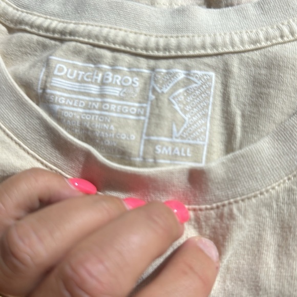 Dutch Bros Cream Long Sleeve Tee w/Brown “It’s All Good” DB 1992 SMALL+MEDIUM - Picture 7 of 7